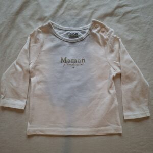 Kiabi longsleeve 'Maman' biologisch katoen maat 62