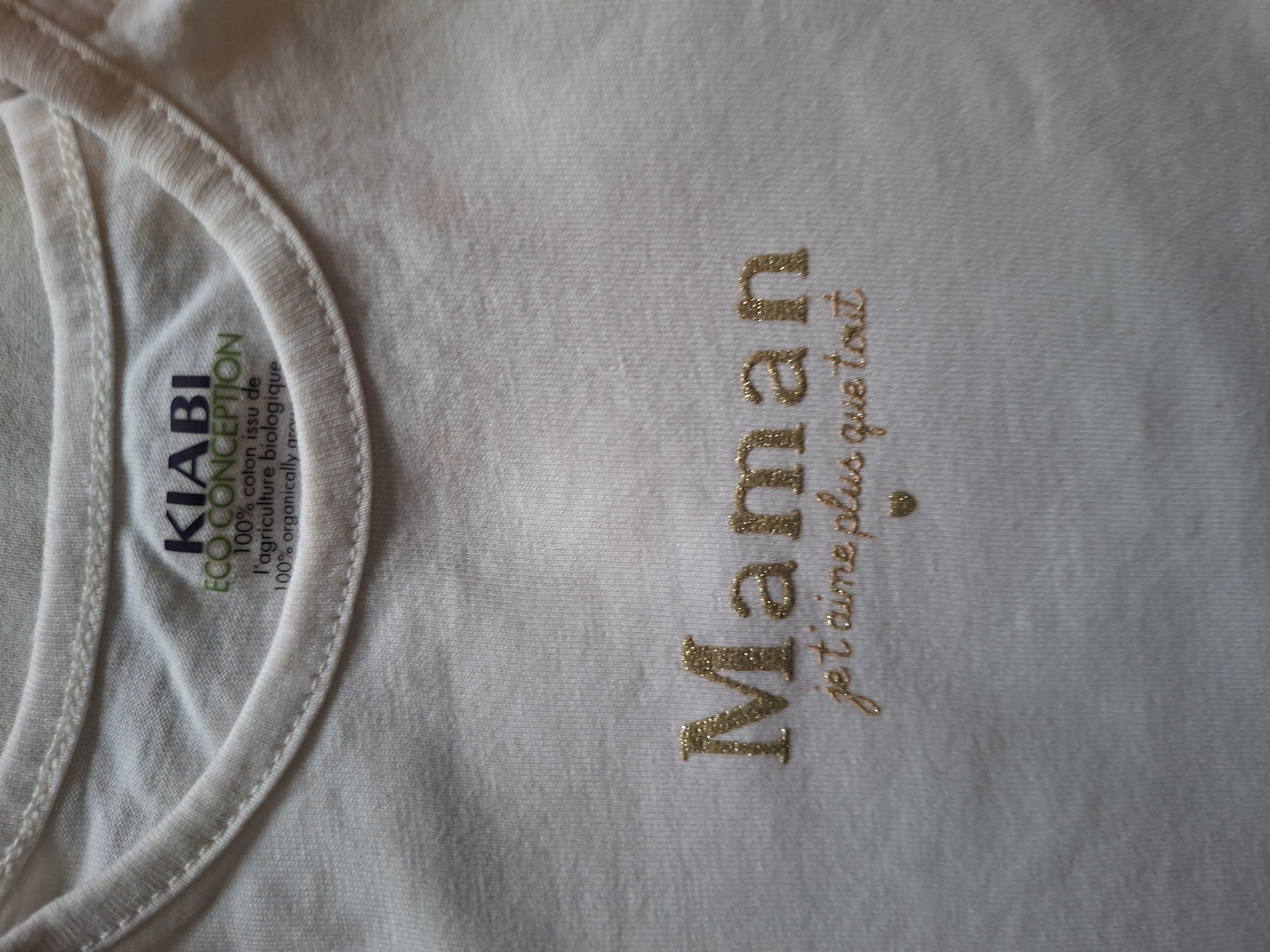 Kiabi longsleeve 'Maman' biologisch katoen maat 62