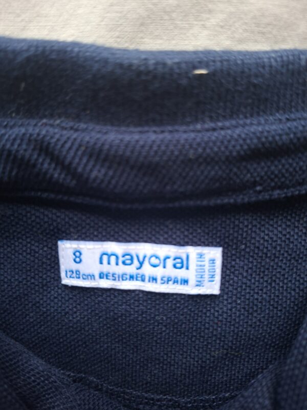 Mayoral poloshirt donkerblauw zeilbootjes maat 128