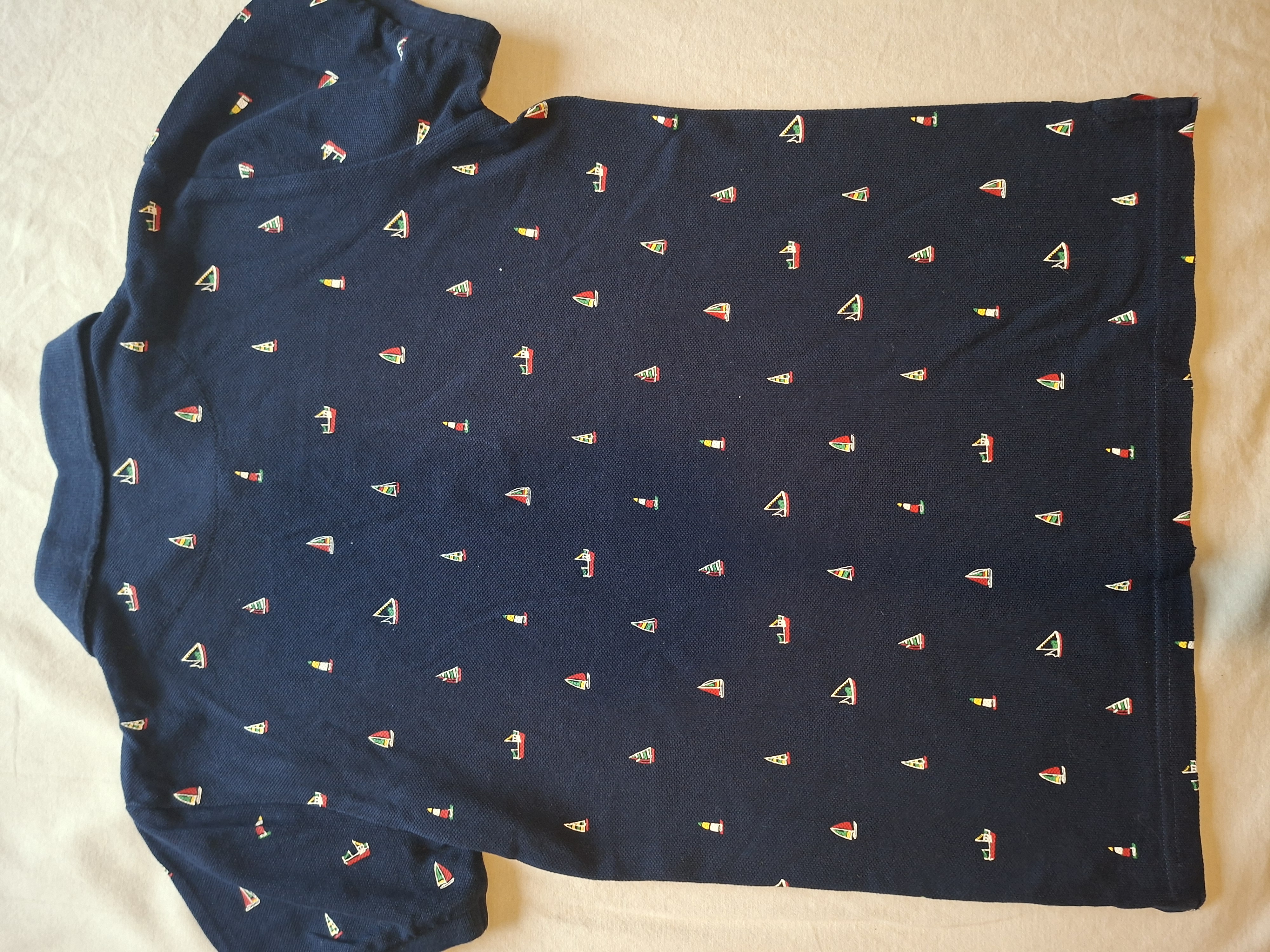 Mayoral poloshirt donkerblauw zeilbootjes maat 128