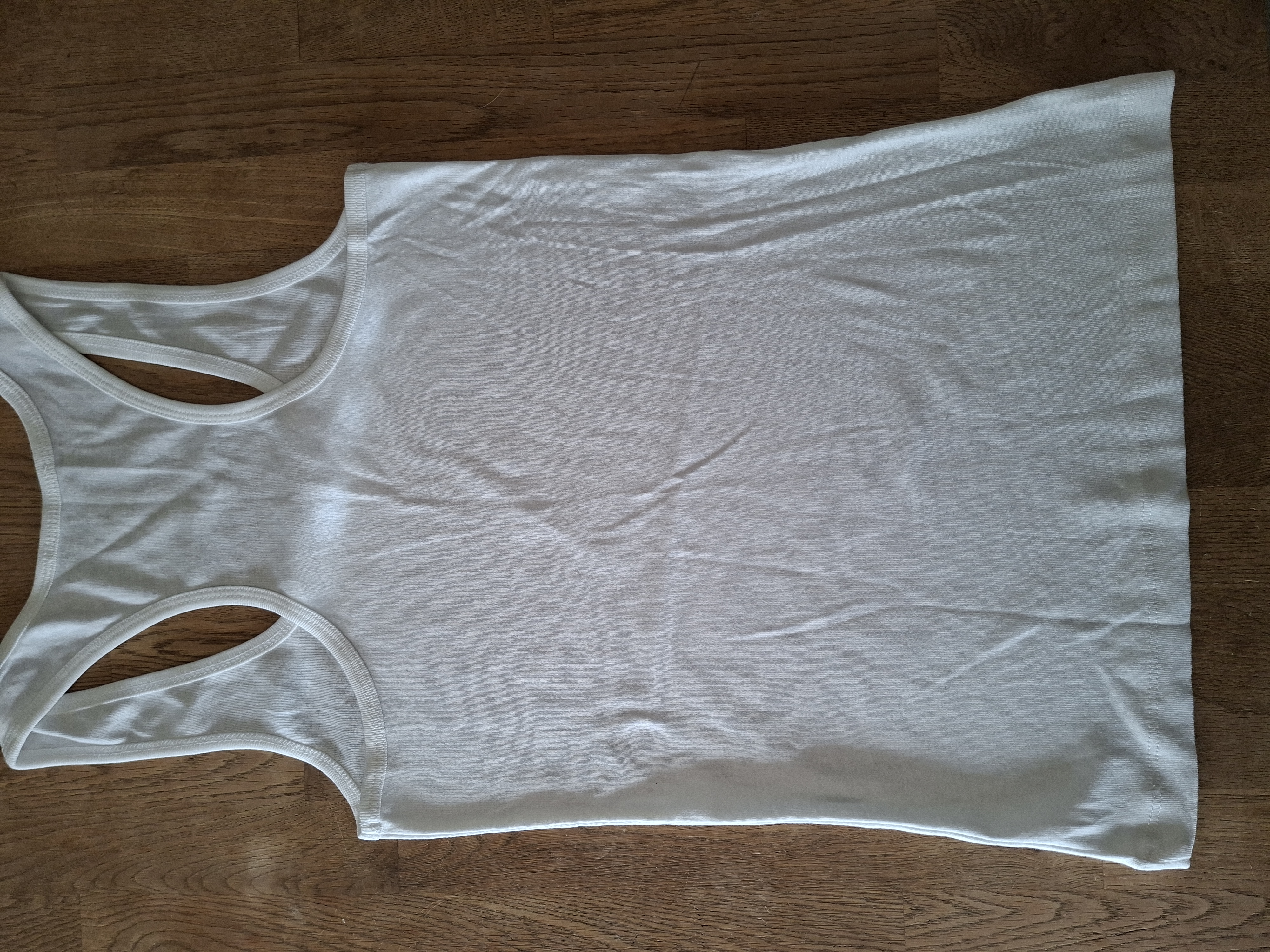 Mango MNG wit racerback hemdje strass logo maat S