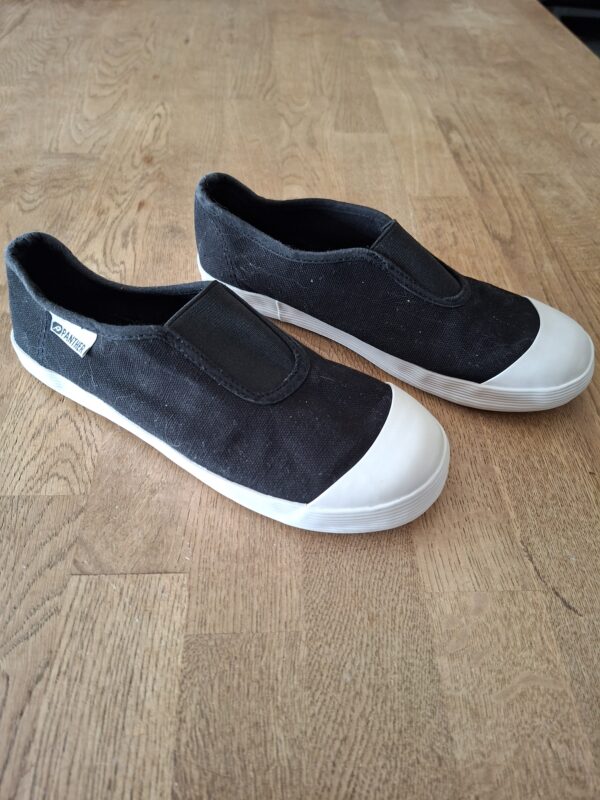 Panther slip-on sneakers zwart canvas maat 34