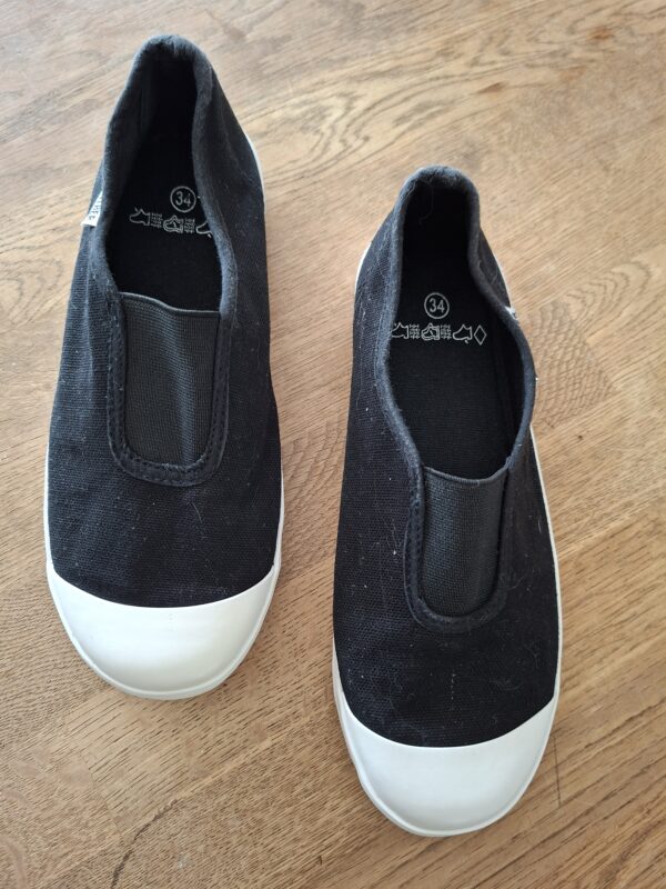 Panther slip-on sneakers zwart canvas maat 34