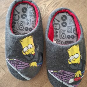 The Simpsons Bart Simpson sloffen grijs maat 33