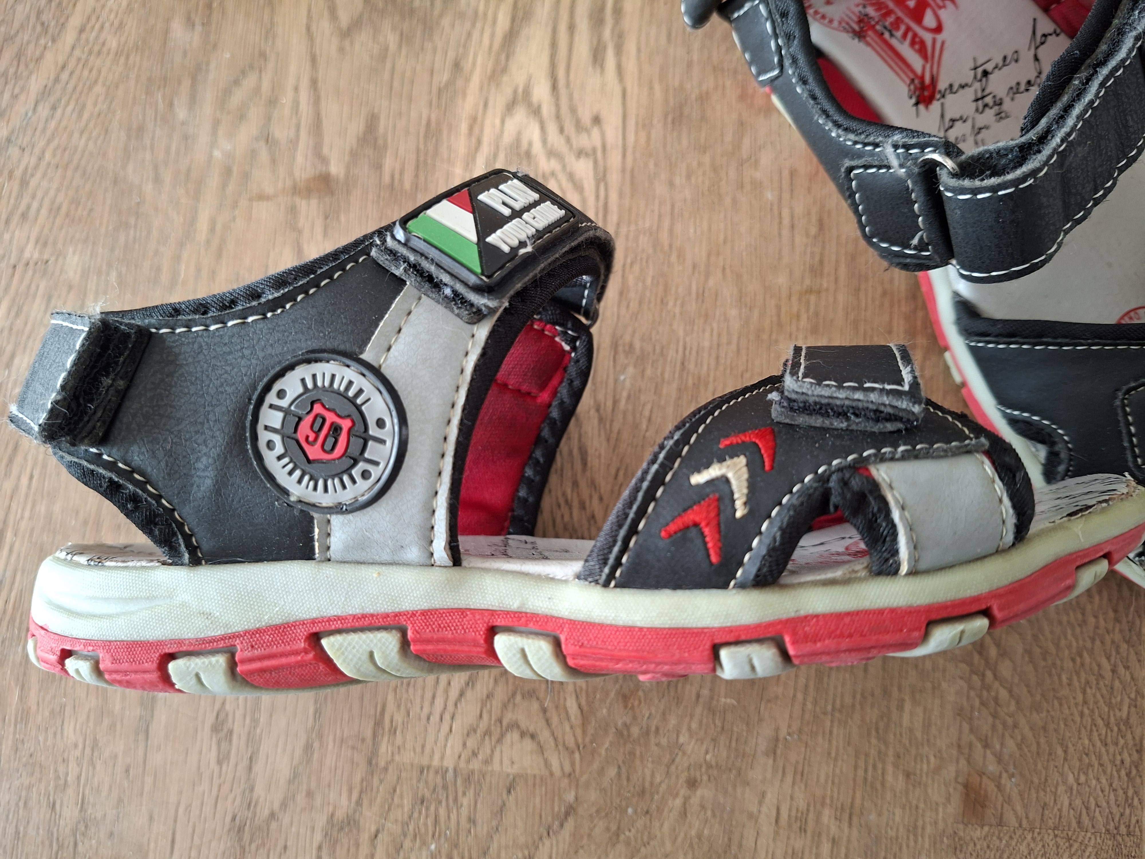 Play Your Game sandalen zwart/rood jongens maat 33