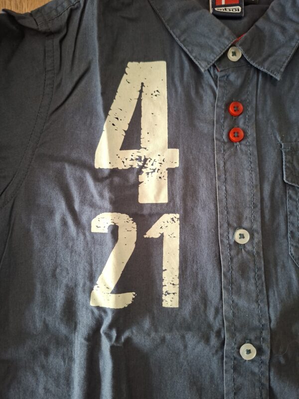 Øiboi overhemd donkergrijs Aviation Dept jongens maat 128