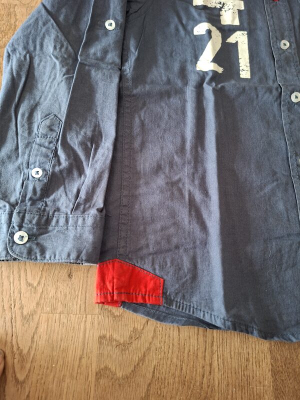 Øiboi overhemd donkergrijs Aviation Dept jongens maat 128