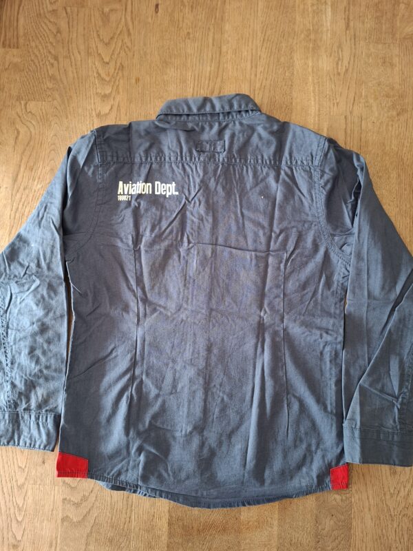 Øiboi overhemd donkergrijs Aviation Dept jongens maat 128