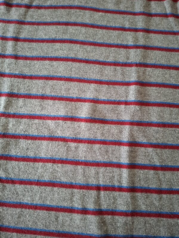 Actual Basics gestreepte trui grijs V-hals