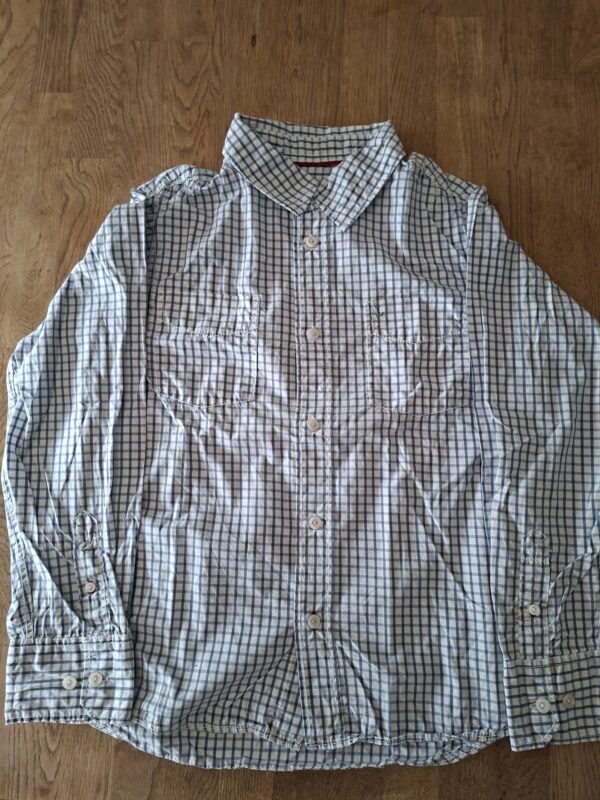 L.O.G.G. by H&M overhemd wit blauw ruitjes