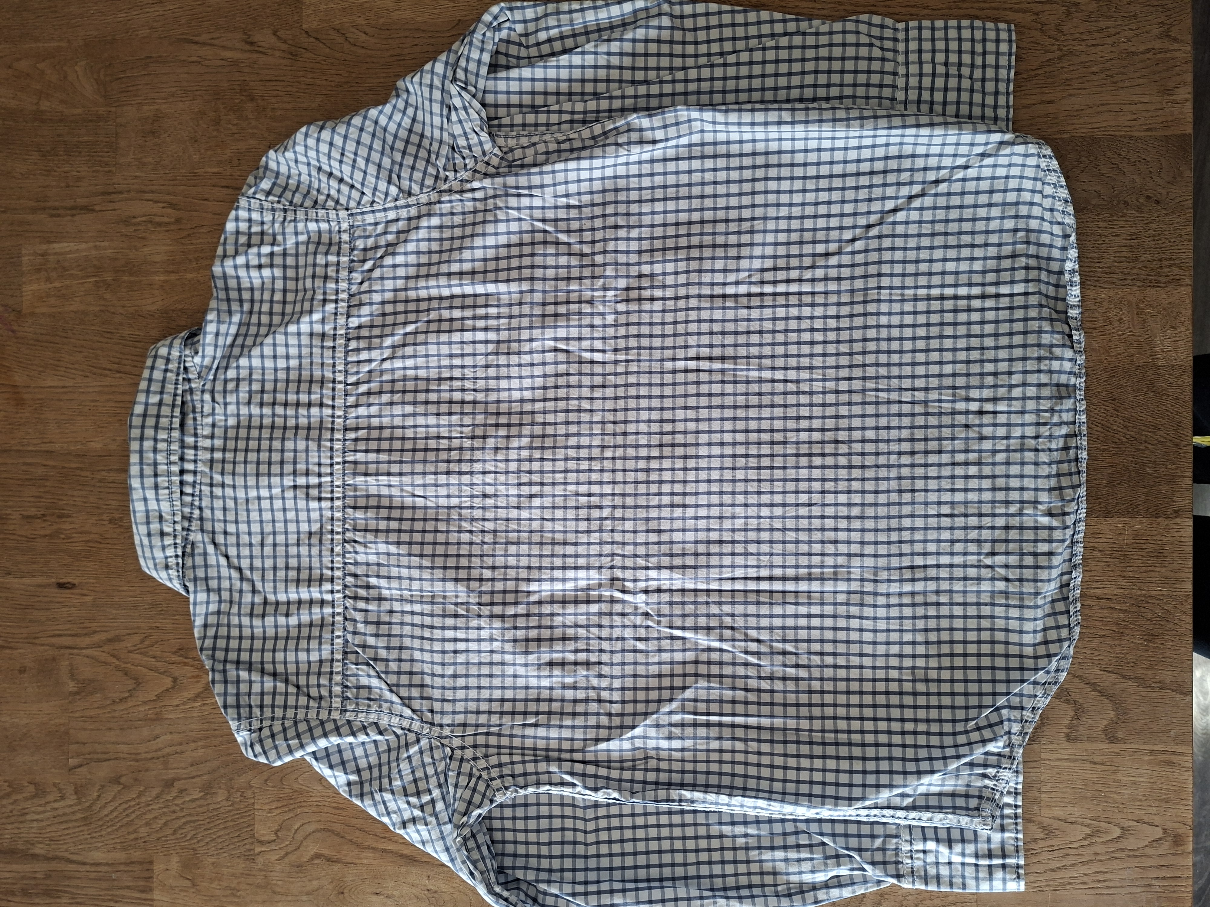 L.O.G.G. by H&M overhemd wit blauw ruitjes