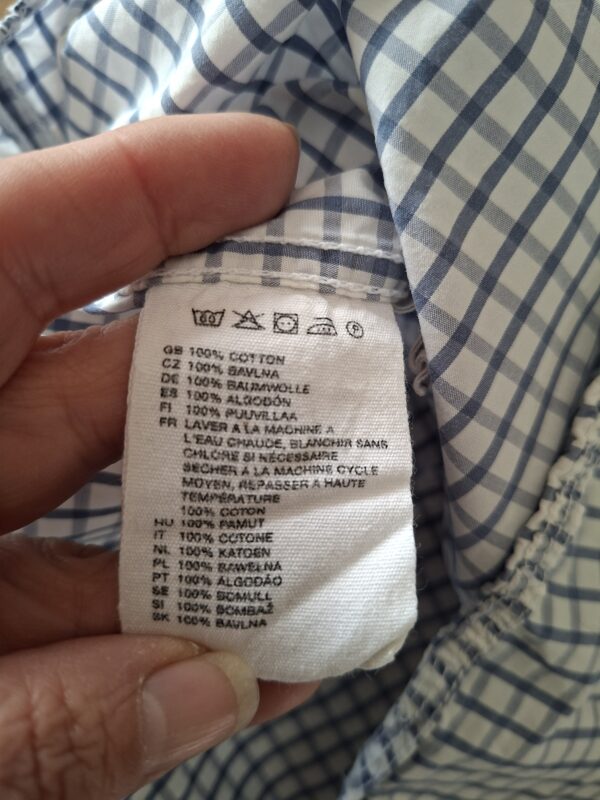 L.O.G.G. by H&M overhemd wit blauw ruitjes