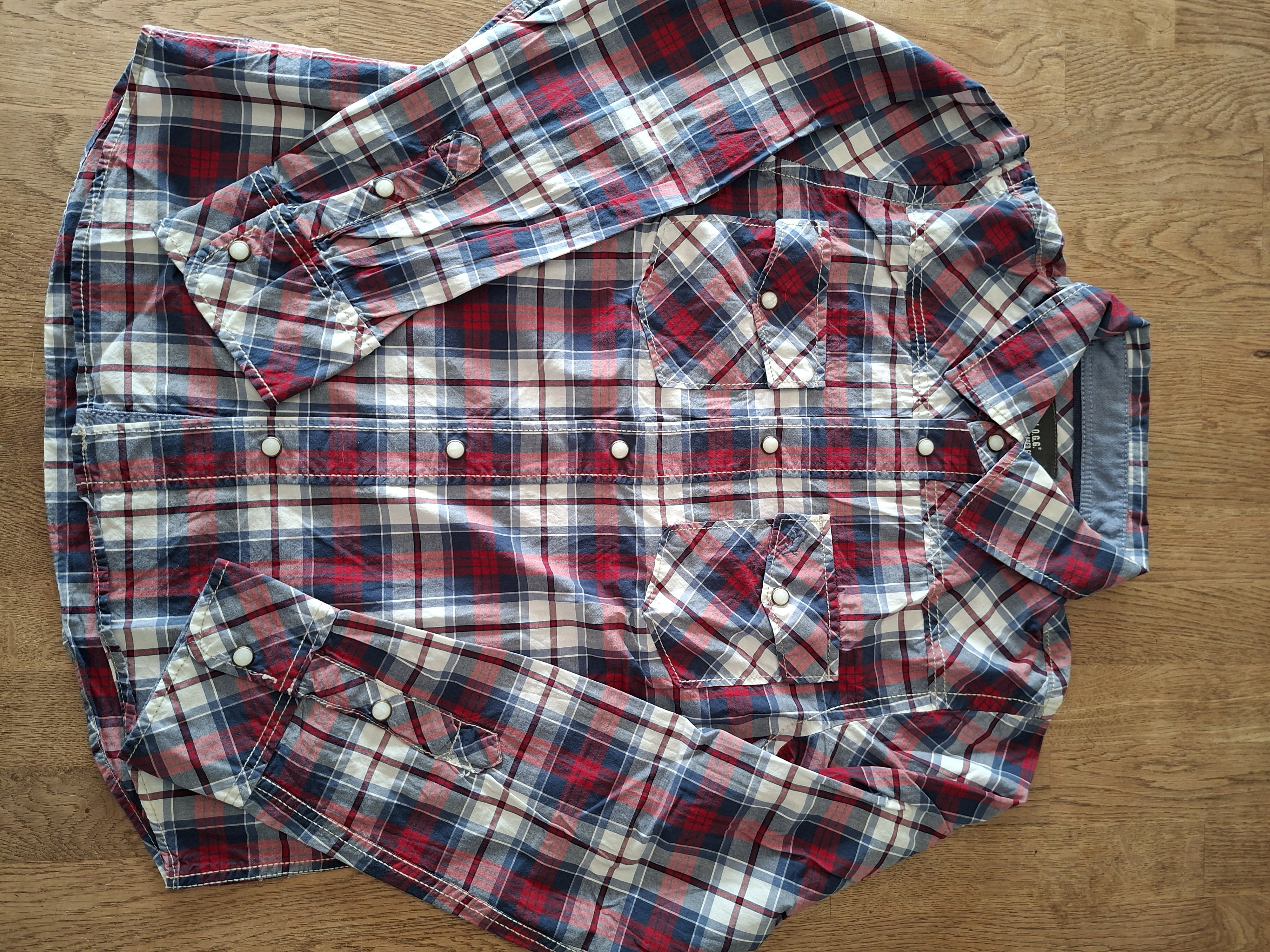 L.O.G.G. by H&M western overhemd rood/blauw geruit