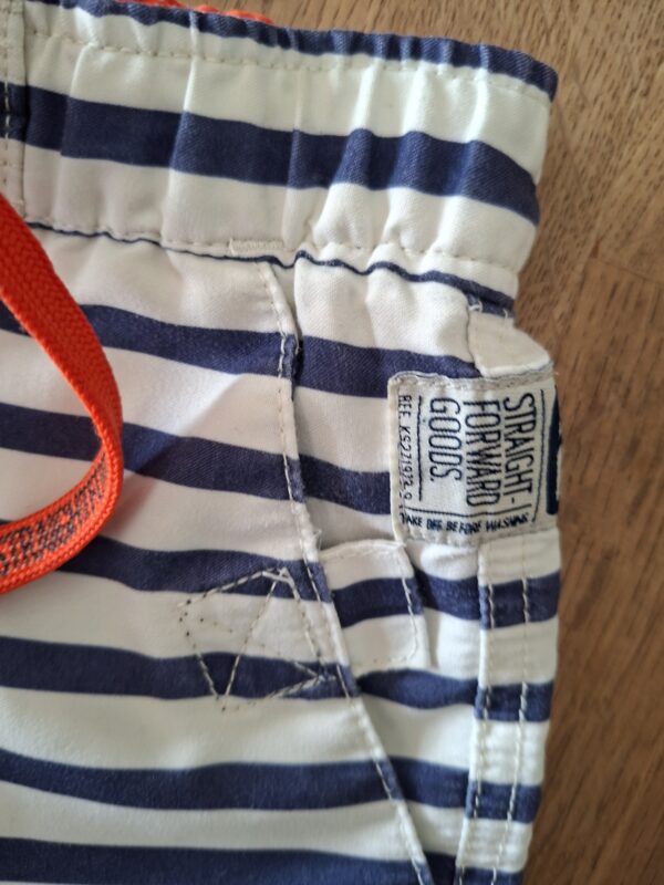 WE Fashion zwembroek oranje/blauw gestreept