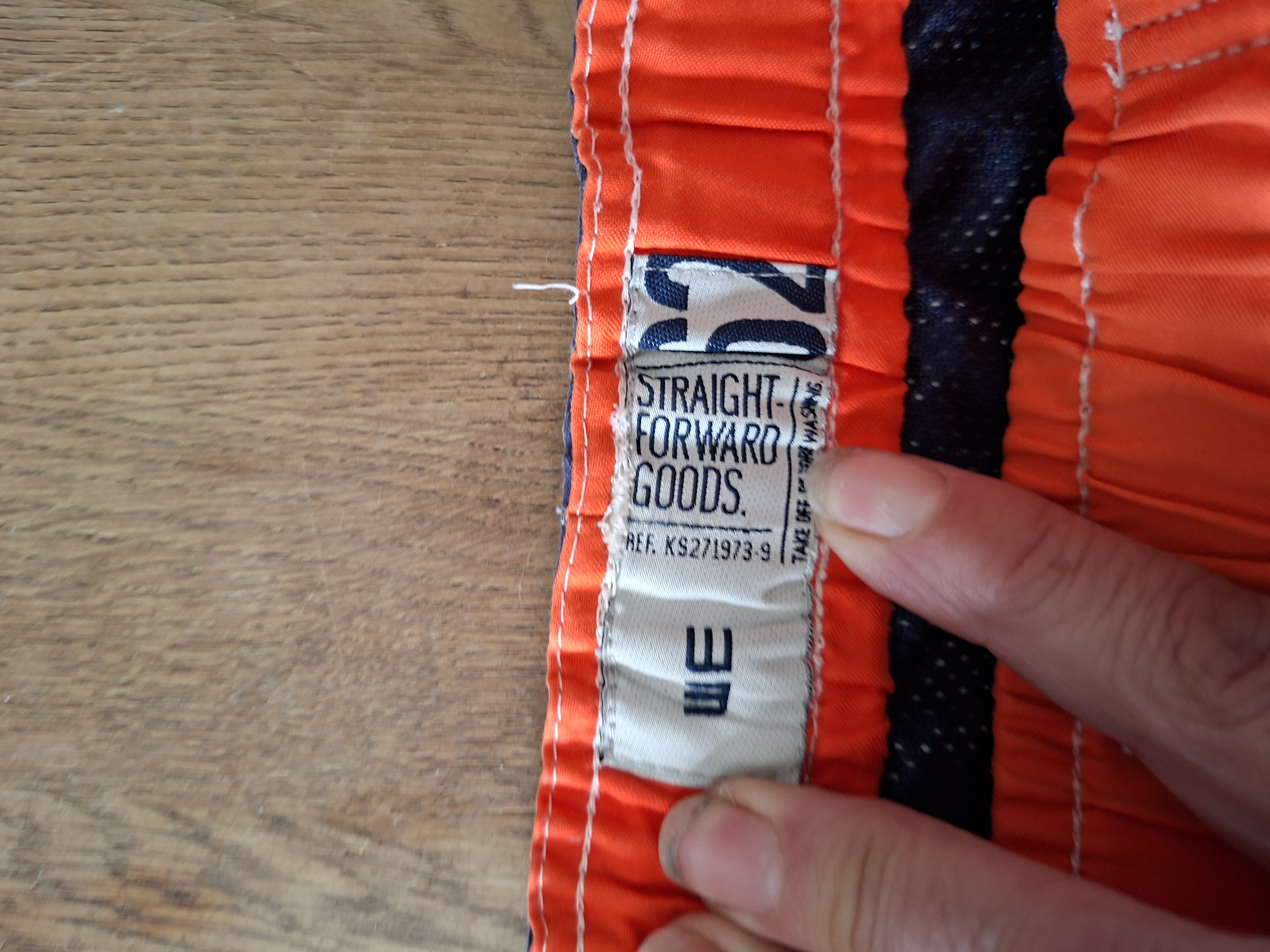 WE Fashion zwembroek oranje/blauw gestreept