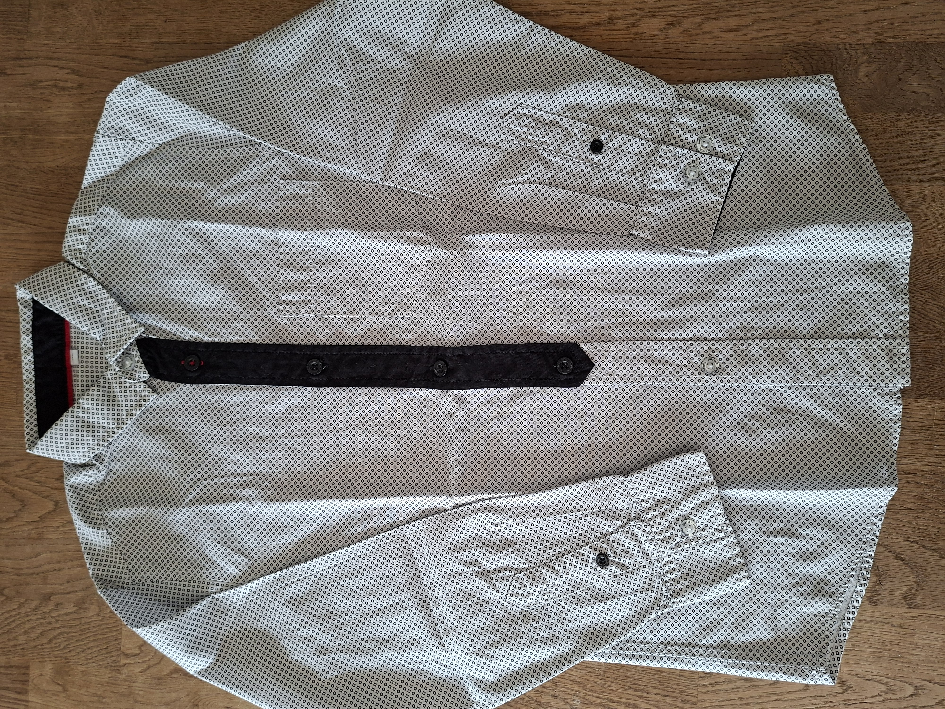 Quiksilver overhemd wit/zwart met print