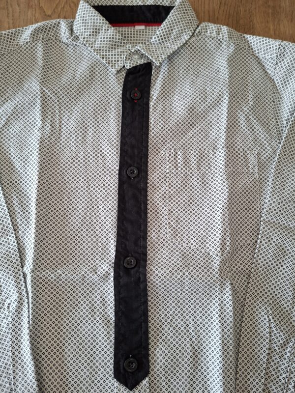 Quiksilver overhemd wit/zwart met print