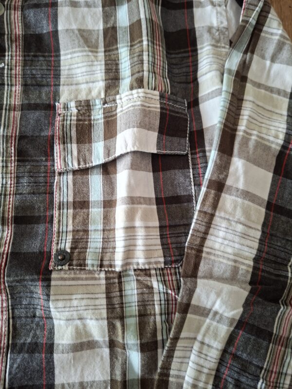 Ravagio overhemd blauw/wit/rood geruit