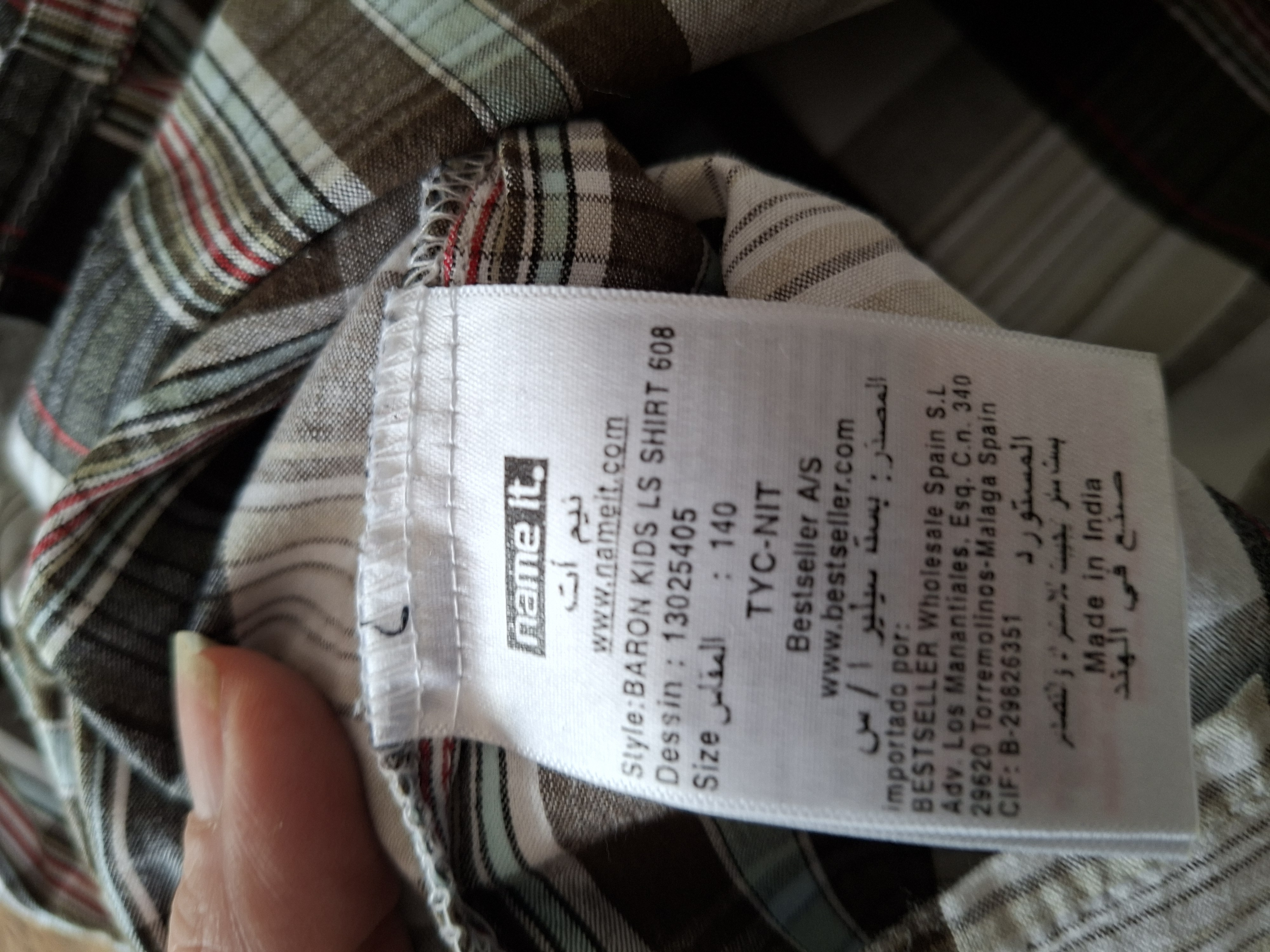 Ravagio overhemd blauw/wit/rood geruit