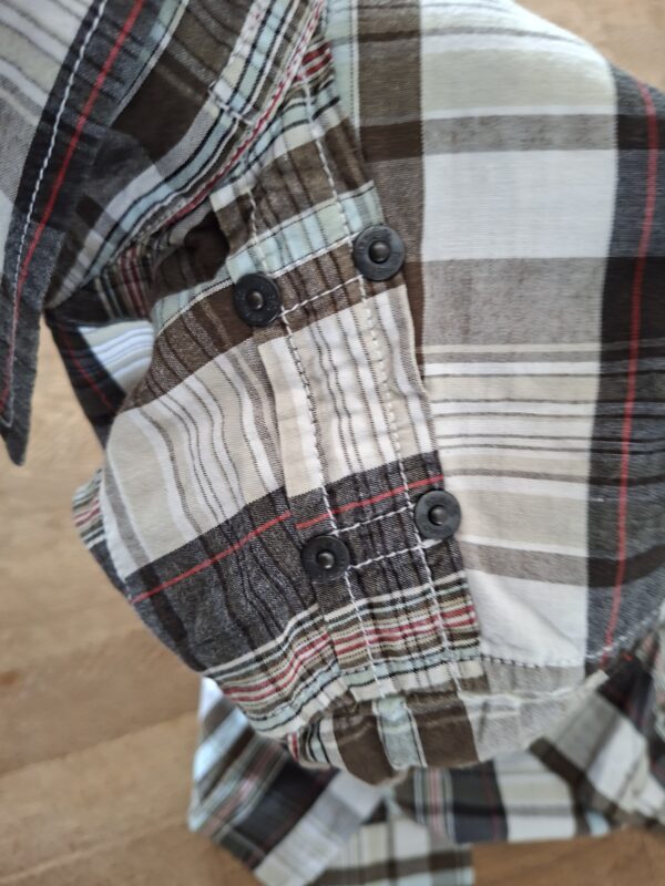 Ravagio overhemd blauw/wit/rood geruit