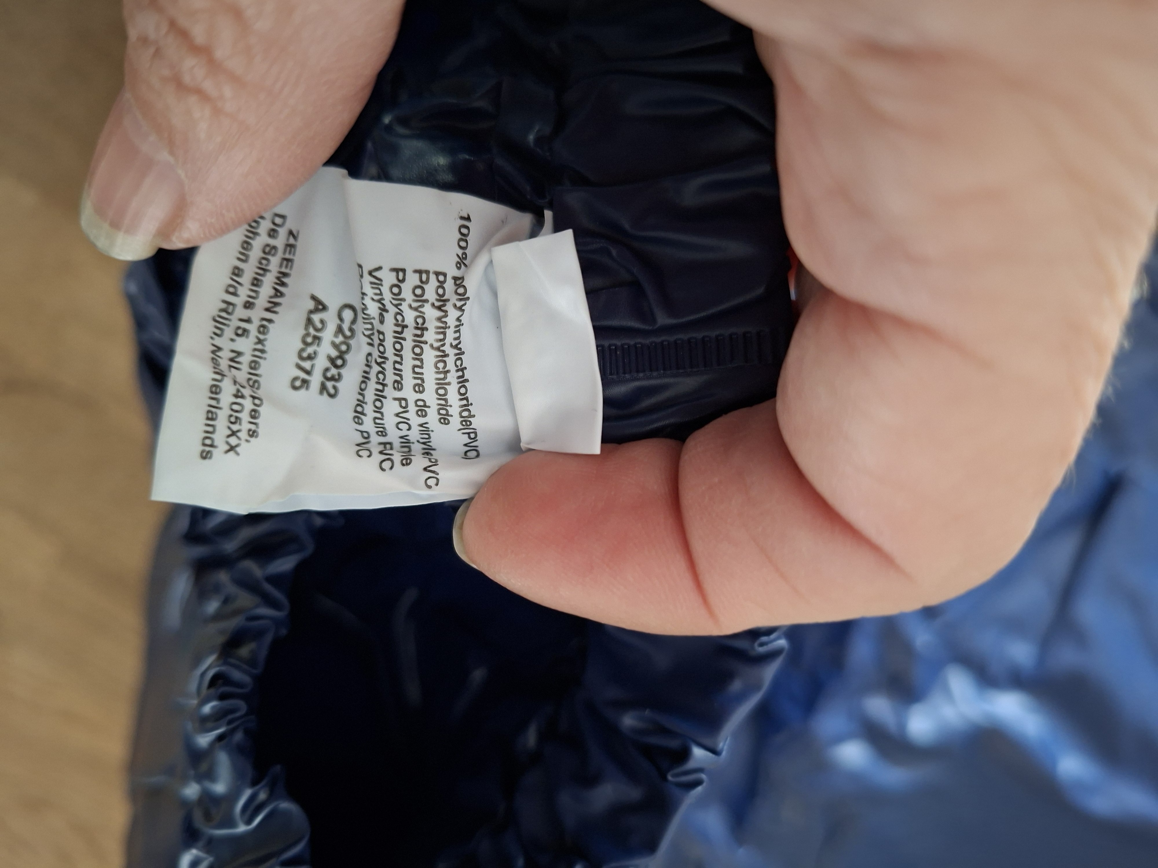 Zeeman regenpak met reflectie blauw sterrenprint