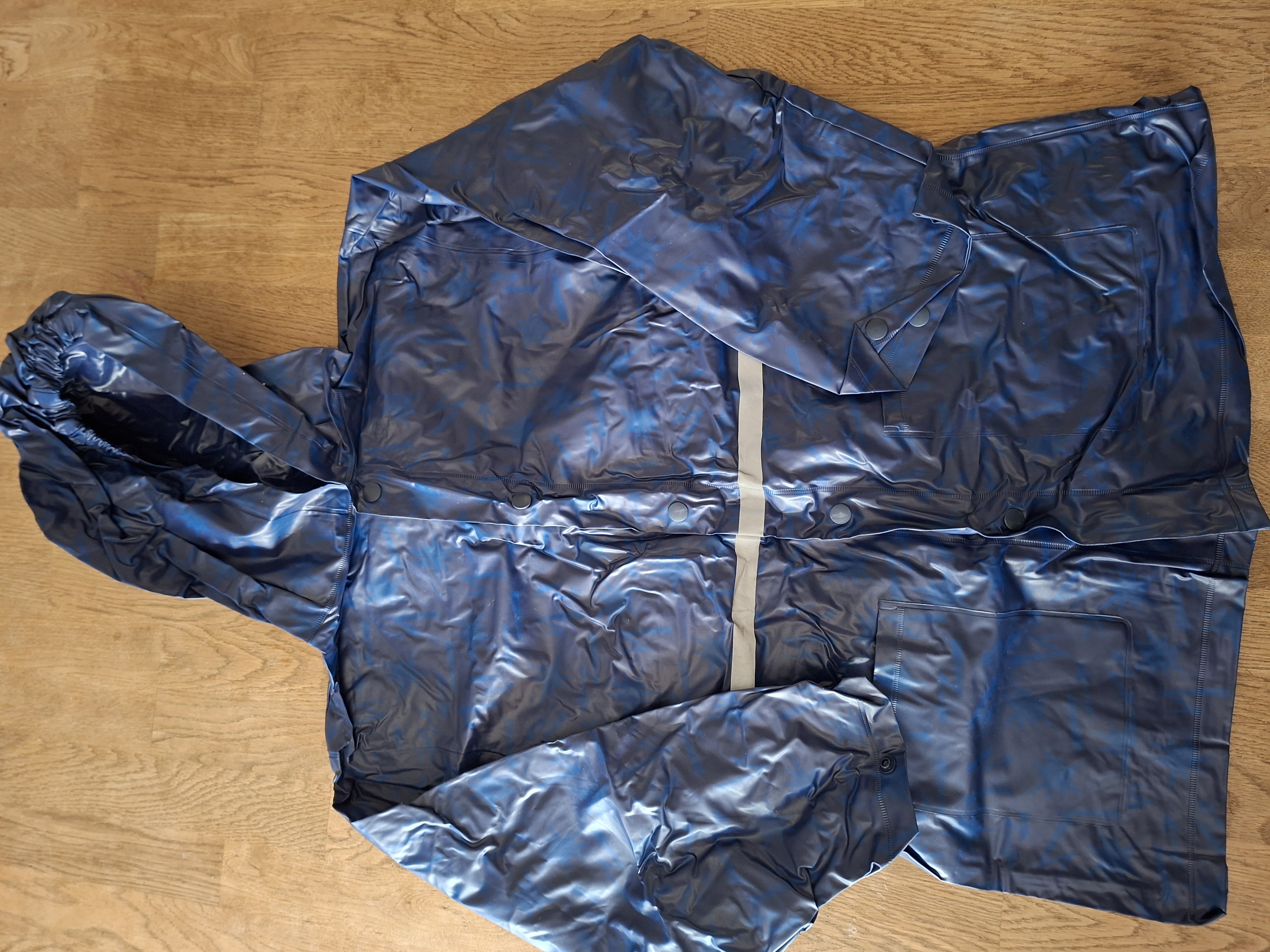 Zeeman regenpak met reflectie blauw sterrenprint