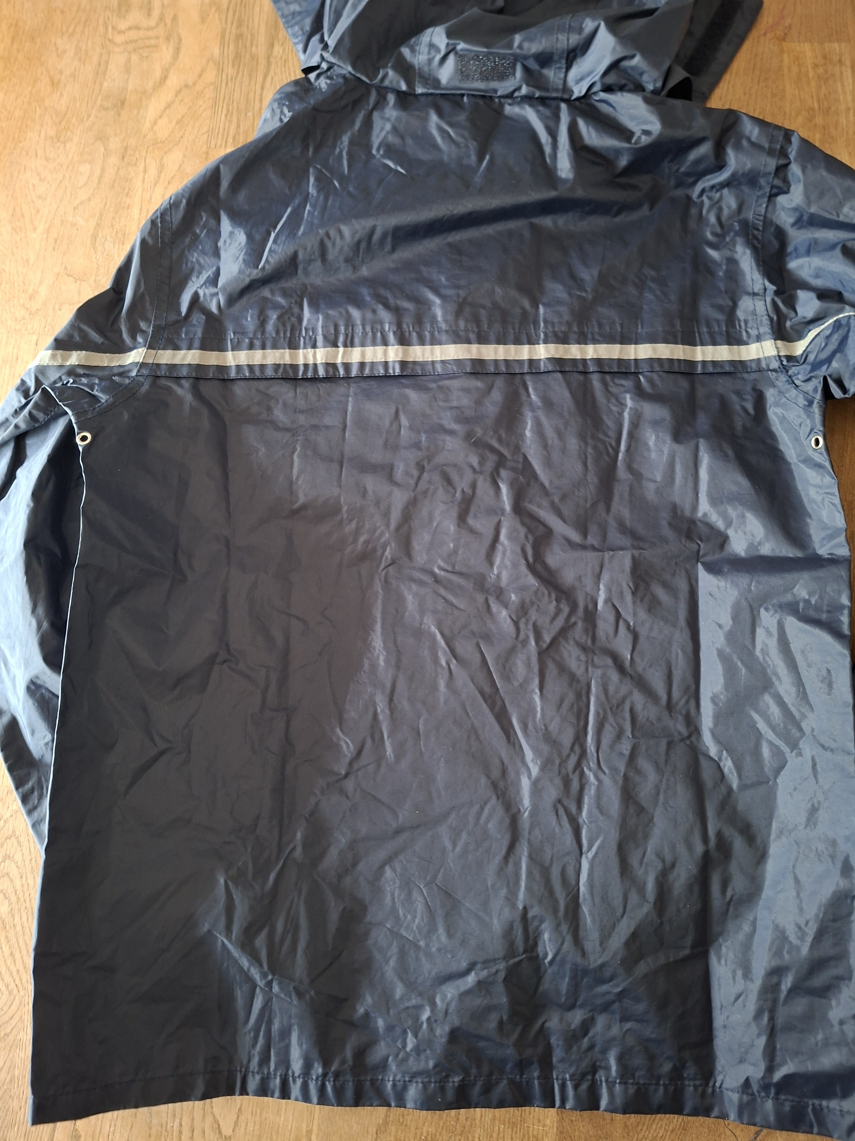 Regenjas met reflectie donkerblauw