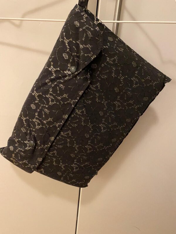 Sportmax regenjas zwart kanten print maat M + losse capuchon