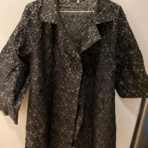 Sportmax regenjas zwart kanten print maat M + losse capuchon