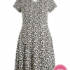 Gafair Jurk met dierenprint Zwart/Wit/Bruin Maat XXL