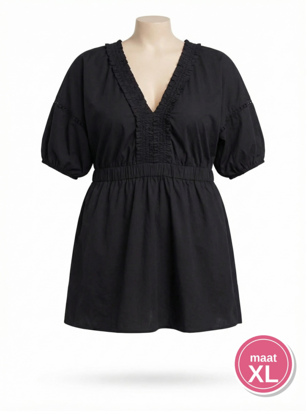 Shoeby lace mini jurk zwart maat XL