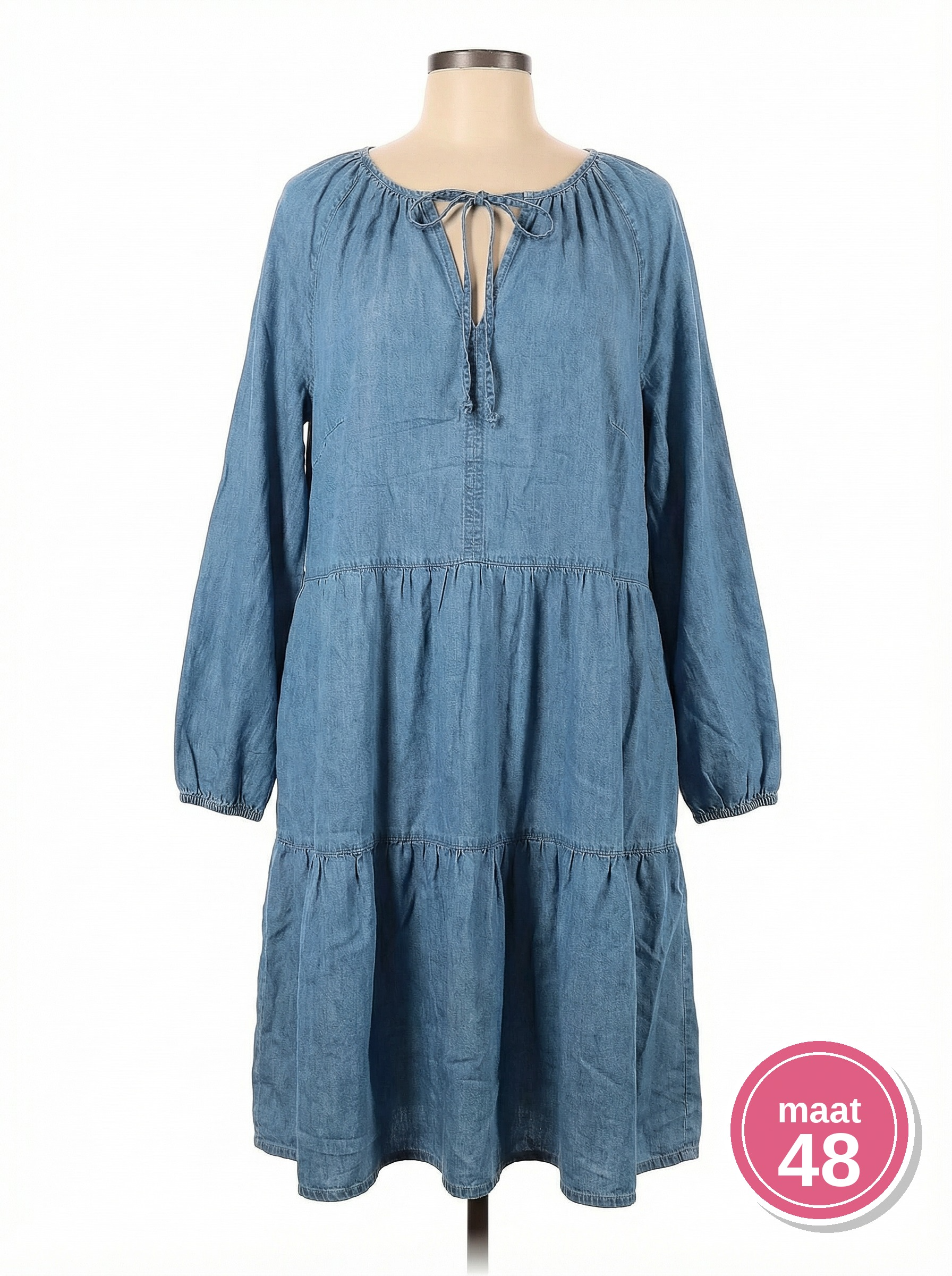 M&S Mode denim jurk blauw maat 48