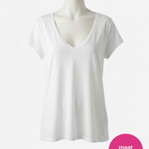 H&M Basic T-shirt Wit V-hals S