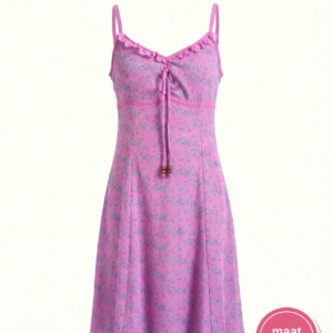 Esprit paarse zomerjurk met bloemenprint maat 38