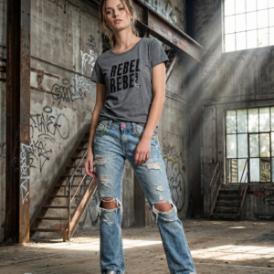 Costes Rebel Sequin Tee Grijs S