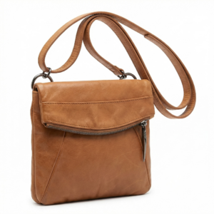 Sarah Pacini leren crossbody tas camel cognac