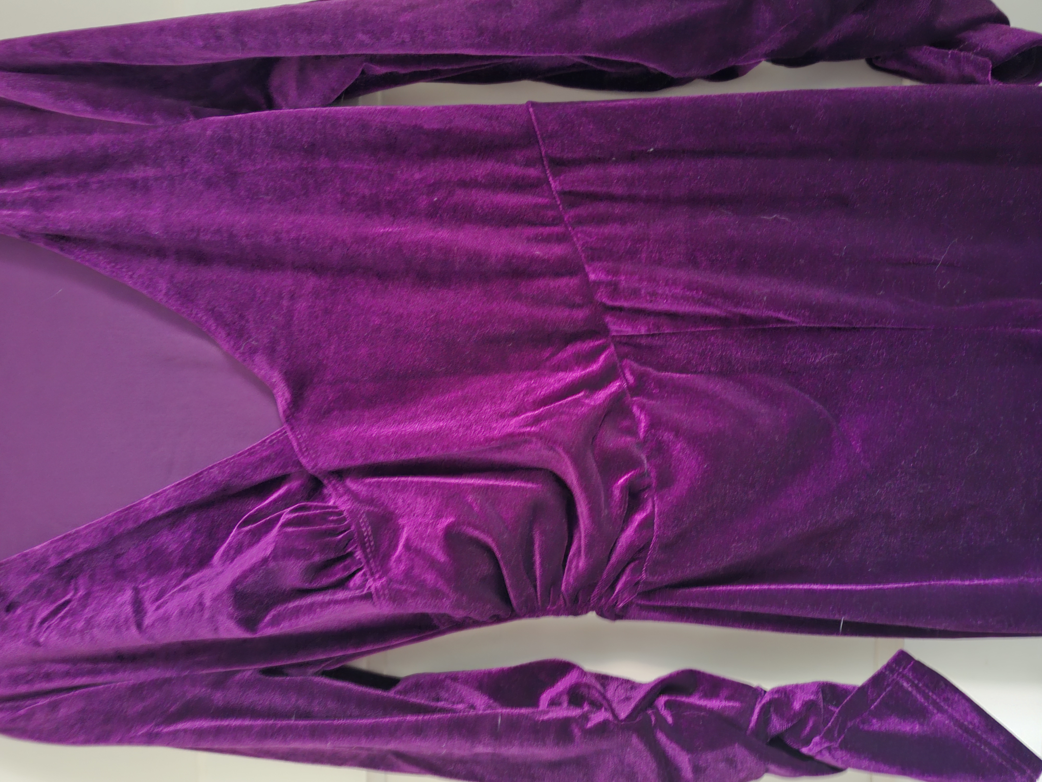 Shein Wijde Broek Satijn Aubergine Maat M (38)