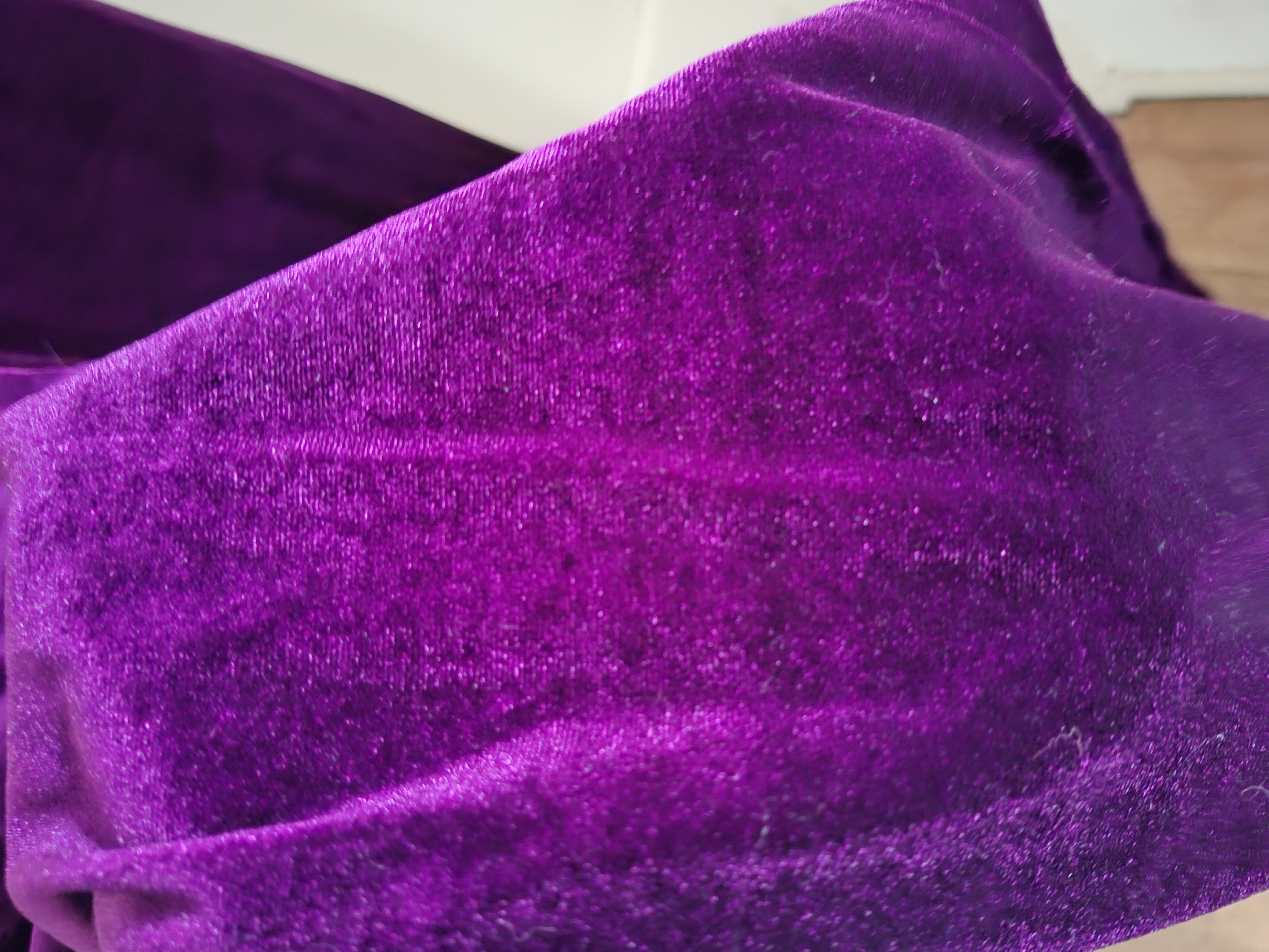 Shein Wijde Broek Satijn Aubergine Maat M (38)