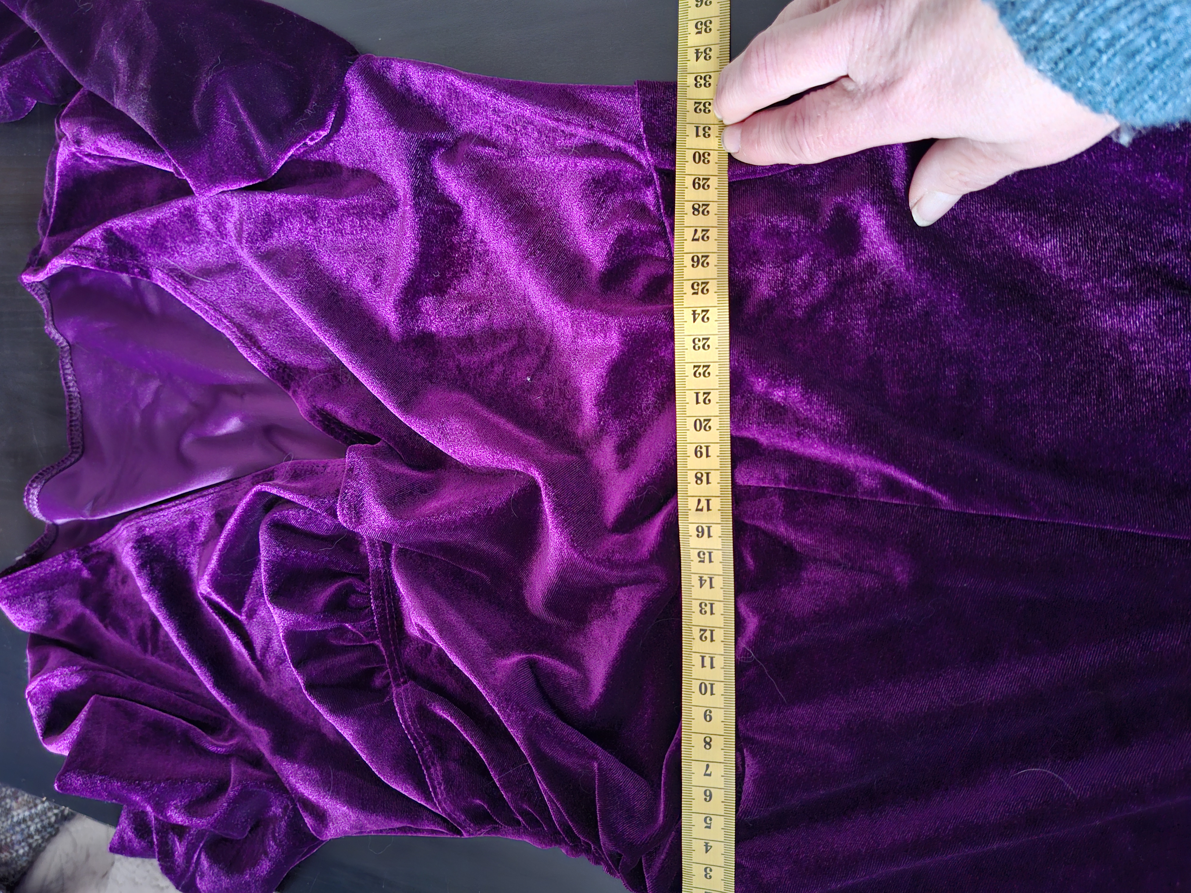 Shein Wijde Broek Satijn Aubergine Maat M (38)