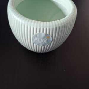 Keramieke Bloempot Geribbeld Mintgroen