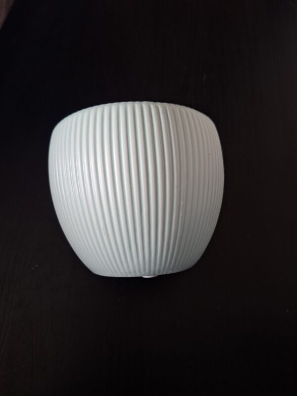 Keramieke Bloempot Geribbeld Mintgroen