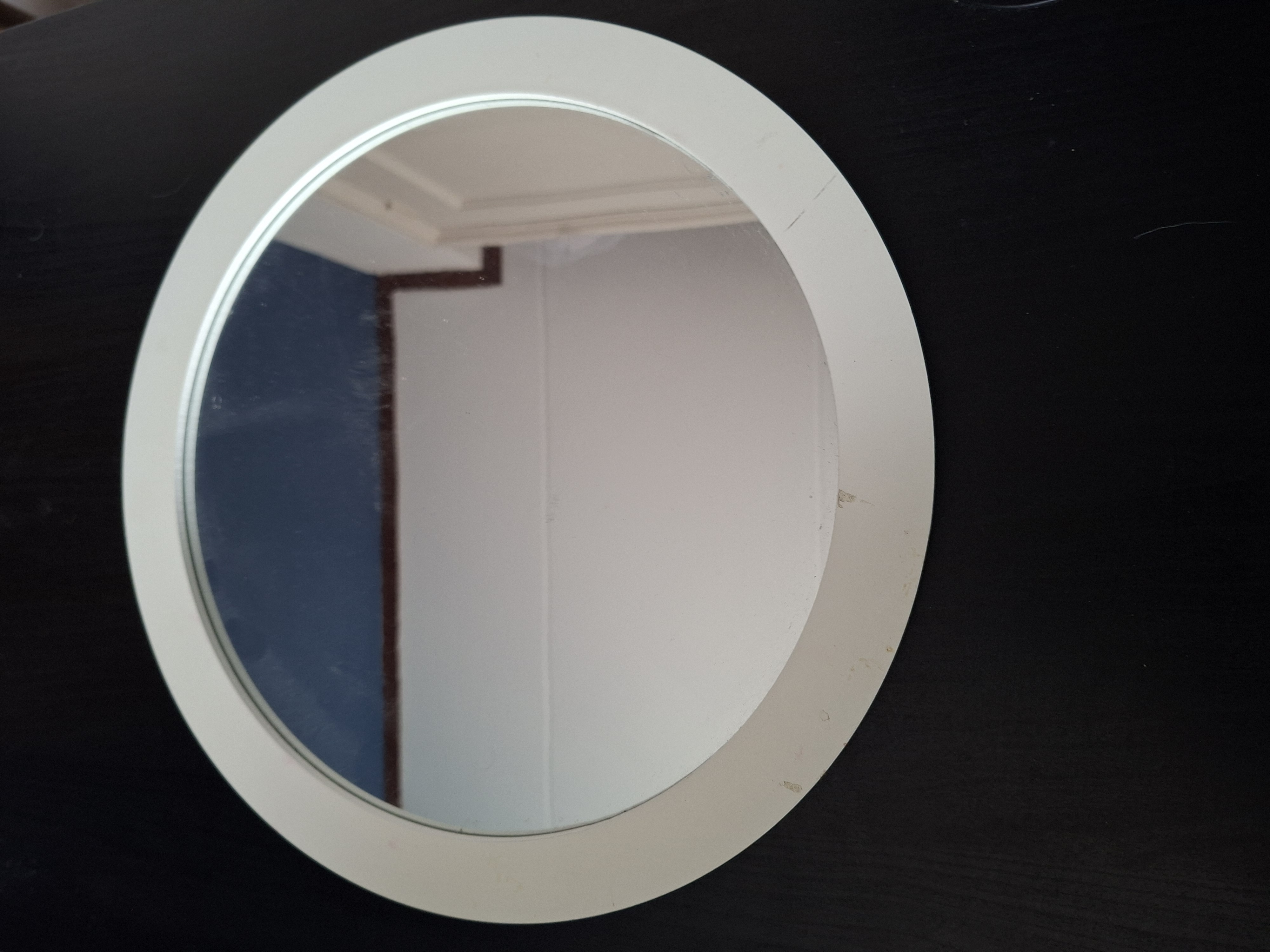 Ronde Wandspiegel Wit Ø 37 cm