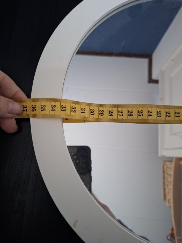 Ronde Wandspiegel Wit Ø 37 cm