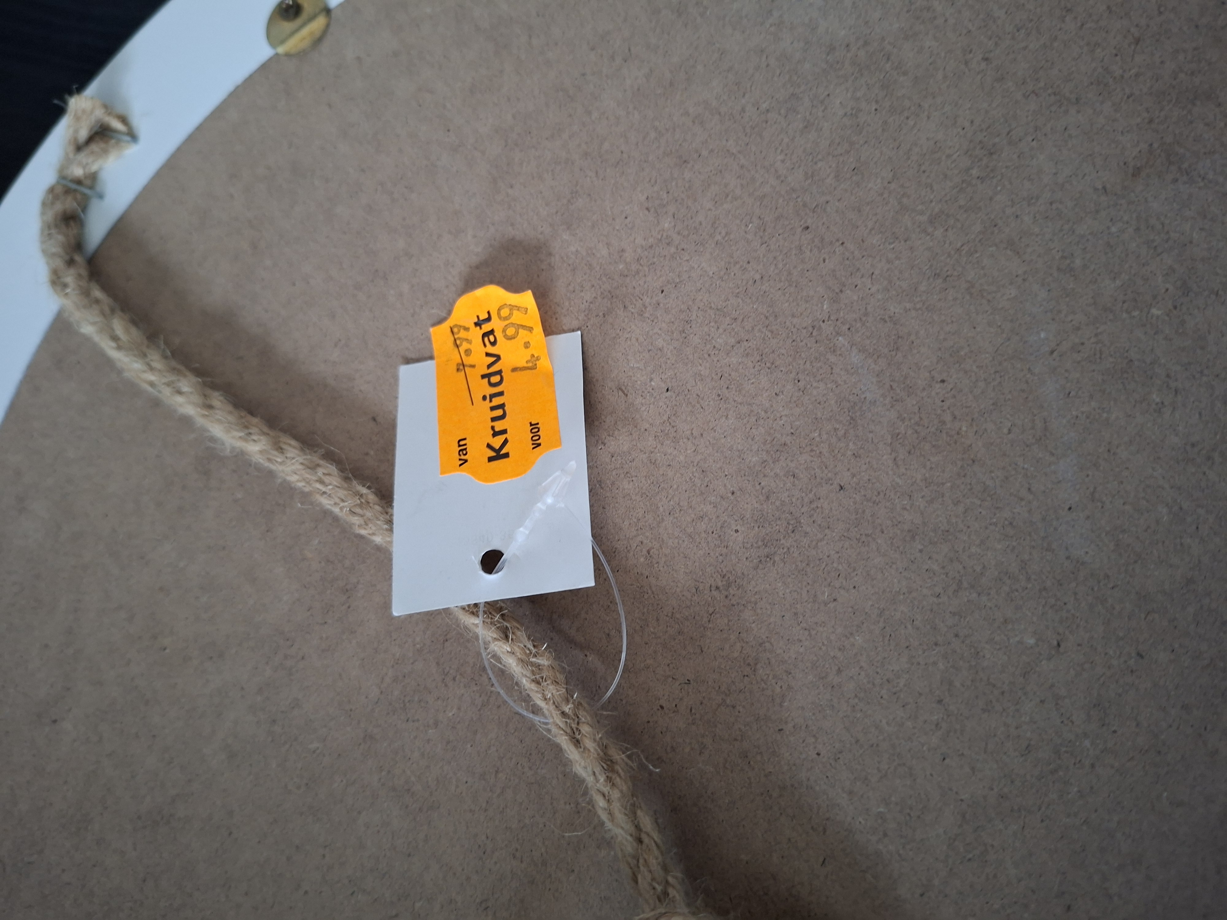 Ronde Wandspiegel Wit Ø 37 cm