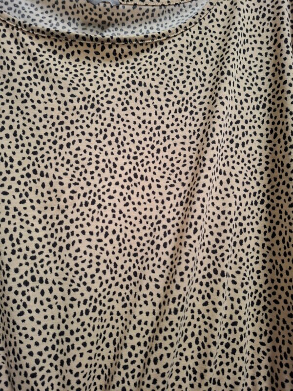 Zeeman jurk stippenprint beige/zwart maat 48