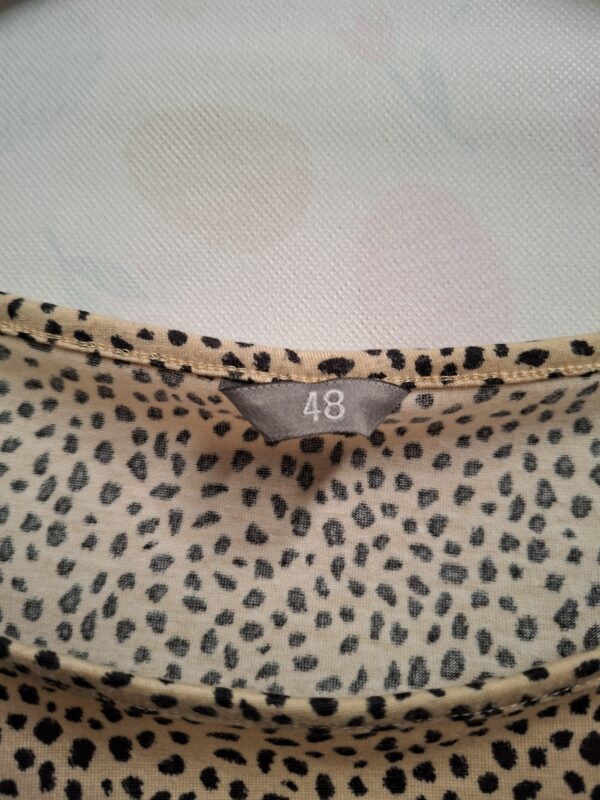 Zeeman jurk stippenprint beige/zwart maat 48