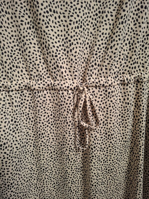 Zeeman jurk stippenprint beige/zwart maat 48