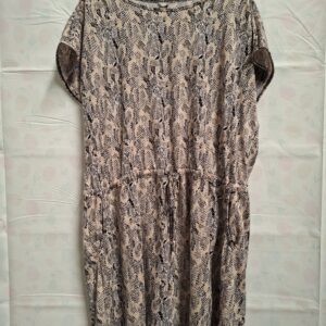 Zeeman jurk slangenprint beige/zwart maat 48