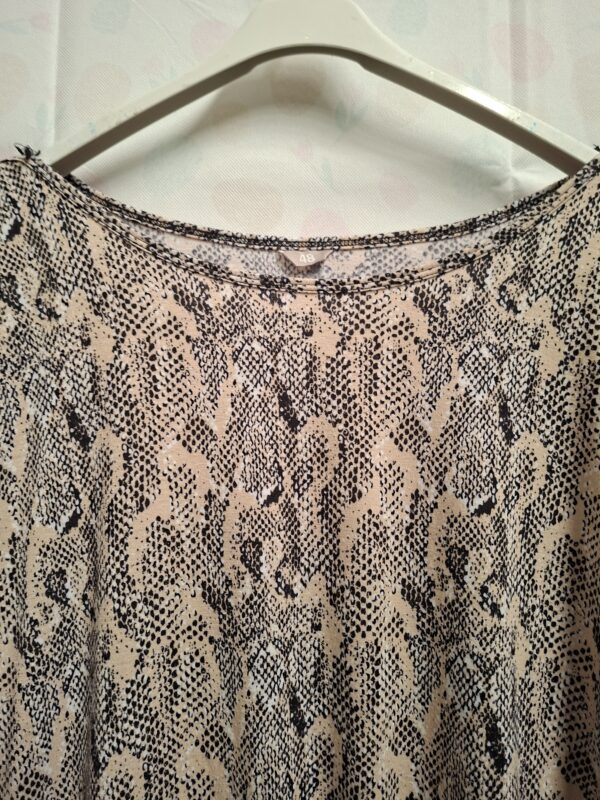 Zeeman jurk slangenprint beige/zwart maat 48