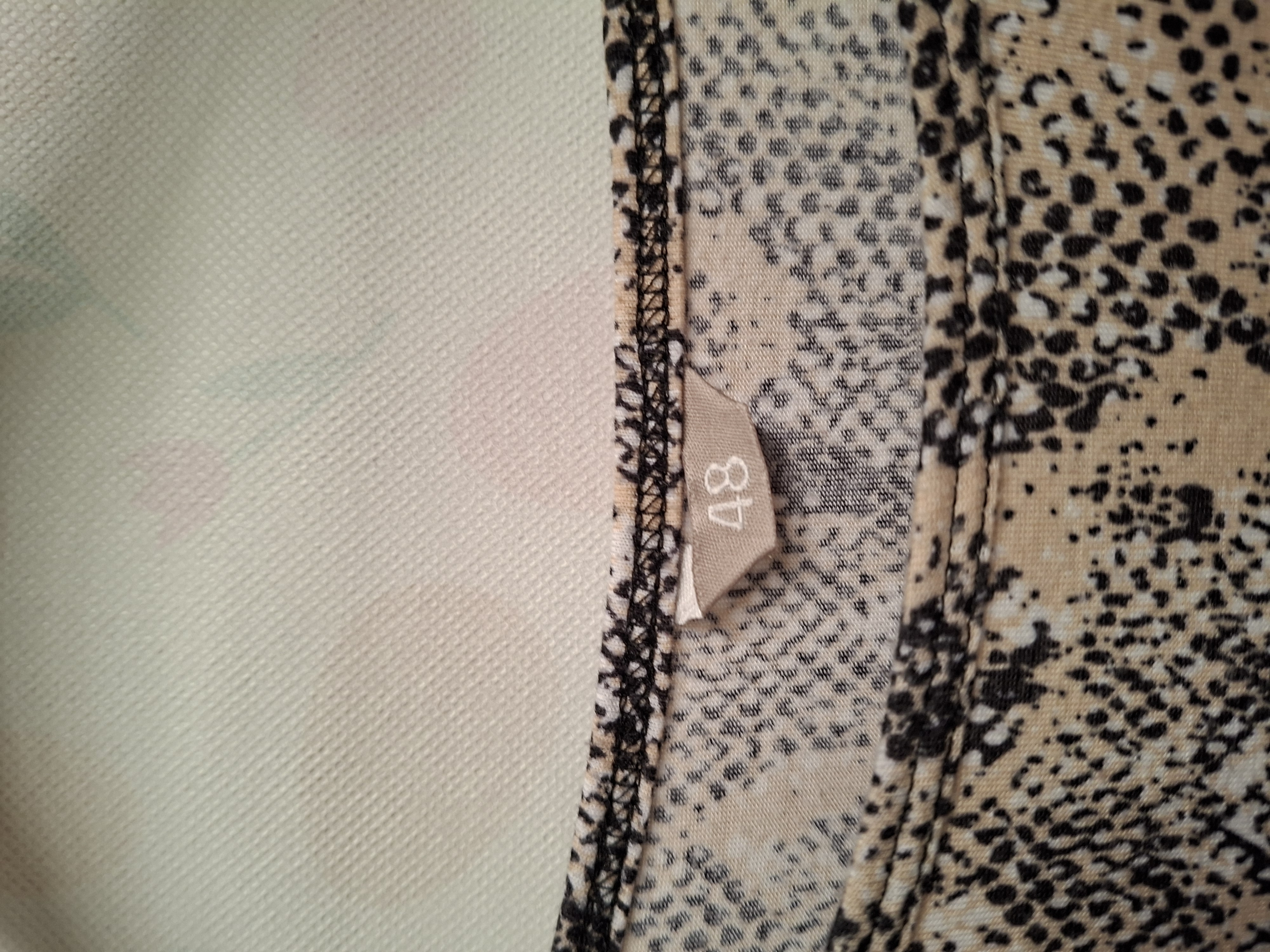 Zeeman jurk slangenprint beige/zwart maat 48